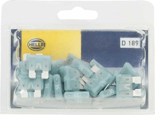 Pièces agricoles - Electricité - Fusible lame standard 32V 35A longueur 18,6mm bleu pack 50x Hella