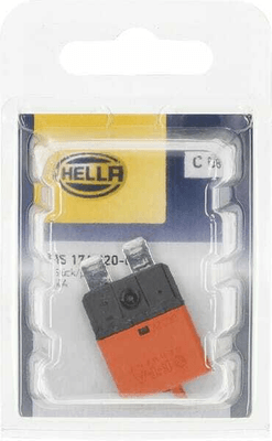Pièces agricoles - Electricité - Fusible réinitialisation manuelle thermique 32V 40A longueur 32,2mm orange Hella