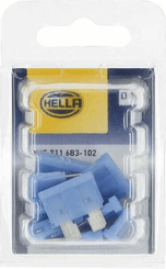 Pièces agricoles - Electricité - Fusible lame standard 12V 15A longueur 18,8mm bleu pack 10x Hella