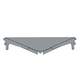 TABLETTE ANGLE 400MM (P25)+ 2 EQUERRES RAL7042