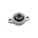 Palier aluminium oval 2 trous arbre 15 mm