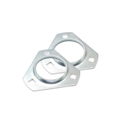 Pièces agricoles - Pièce divers - Palier tôle triangle arbre 17 mm(le jeu) (le jeu)
