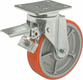 Roue pivotante, roue en polyuréthane : Ø200x50mm, Fixation de plaque: 140x110mm Load: 830kg, Ro-Carr