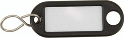 Porte-clefs noir avec étiquette