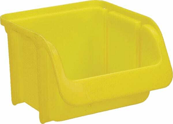 Pièces agricoles - Outils atelier - Boîte de rangement 100x115x75mm, capacité 0,46l, polypropylène jaune, Linbin no.1 de Hünersdorff