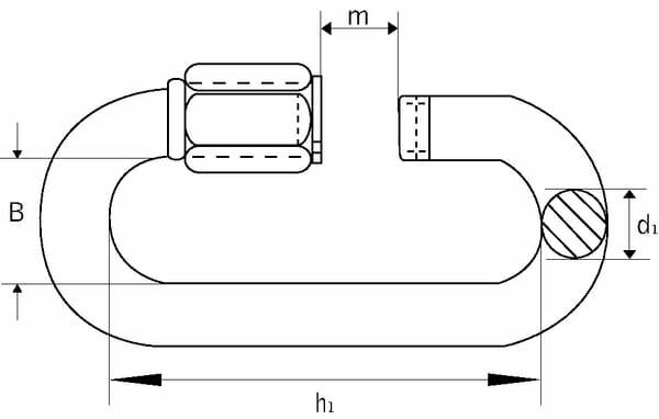 Pièces agricoles - Fasteners - Maillon ouvert inoxydable 4 mm