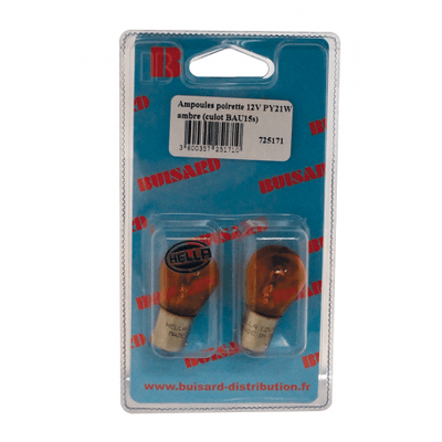 Pièces agricoles - Pièce divers - HF- 2 POIRETTE 12V PY21W ORANGE