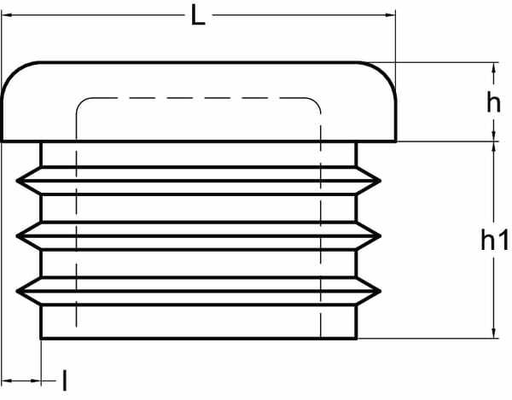 Pièces agricoles - Fasteners - Bouchon carré 60 x 60 mm
