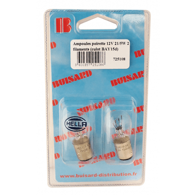 Pièces agricoles - Pièce divers - HF- 2 LAMPES 12V 21/5W 2 FILAMENTS