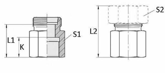 Pièces agricoles - Hydraulique - Raccord 6L - M10