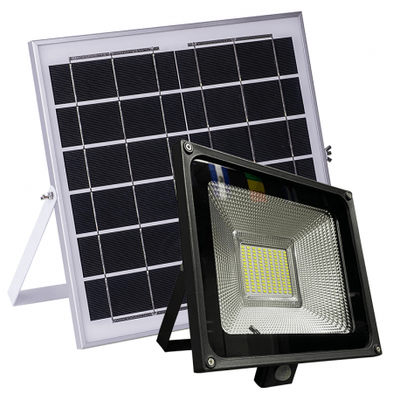 Pièces agricoles - Pièce divers - PROJECTEUR SOLAIRE LED 30W AC. DETECTEUR ET PANNEAU