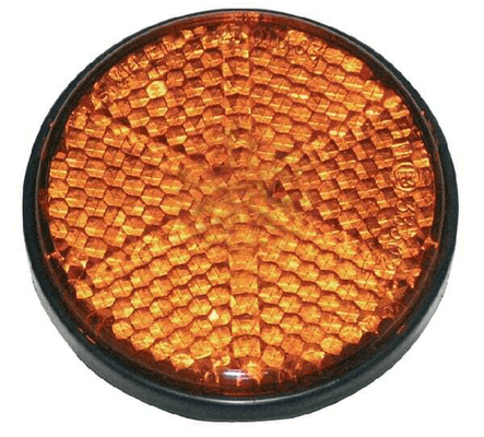 Pièces agricoles - Eclairage - Catadioptre rond orange Ø60mm adhesif