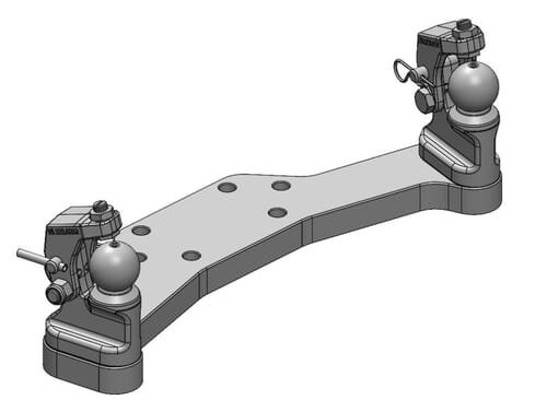 Pièces agricoles - Tracteur pièce adaptable - Direction forcée K50® D/G pour attelage de 50-55 mm
