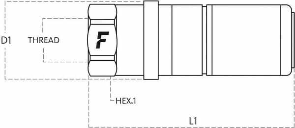 Pièces agricoles - Hydraulique - Coupleur Fendt M30x200