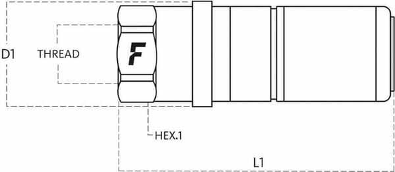 Pièces agricoles - Hydraulique - Coupleur Fendt M30x200