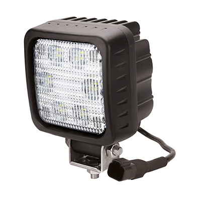 Pièces agricoles - Pièce divers - PHARE DE TRAVAIL CARRE 6 LED 3600LM LARGE DEUTSCH LUMITRACK