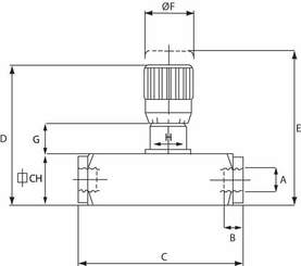 Pièces agricoles - Hydraulique - Reduct. de debit 1/4"