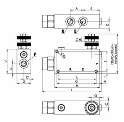 Pièces agricoles - Hydraulique - Régul. de débit 3 v. 90-150 ST