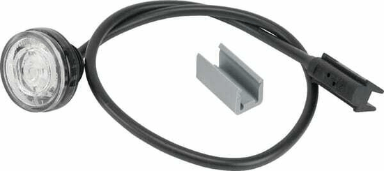 Pièces agricoles - Eclairage - Feu de gabarit LED, rond, 12/24V, blanche, à boulonner, Monopoint II by Aspöck