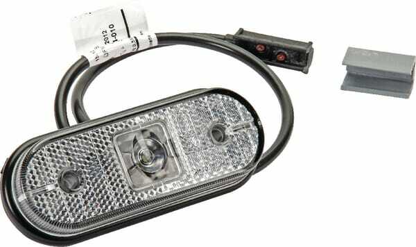 Pièces agricoles - Eclairage - Feu de gabarit LED, ovale, 24V, blanc, à boulonner, 119x Aspöck
