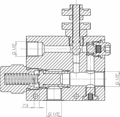 Pièces agricoles - Hydraulique - Régulat. débit 3 v., ret. lib.