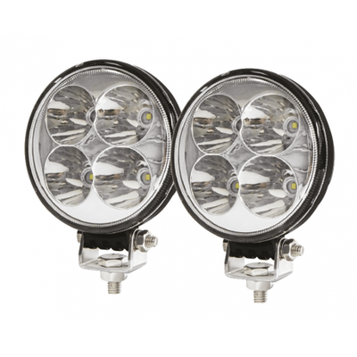 Pièces agricoles - Pièce divers - 2 PHARES DE TRAVAIL ROND 4LED 9600LM LARGE AGRILED
