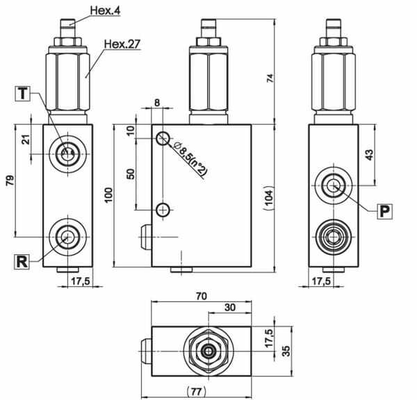 Pièces agricoles - Hydraulique - Soupape de réduction 3/8