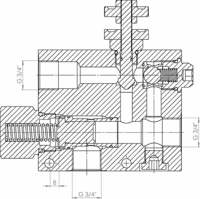 Pièces agricoles - Hydraulique - Régulat. débit 3 v., ret. lib.