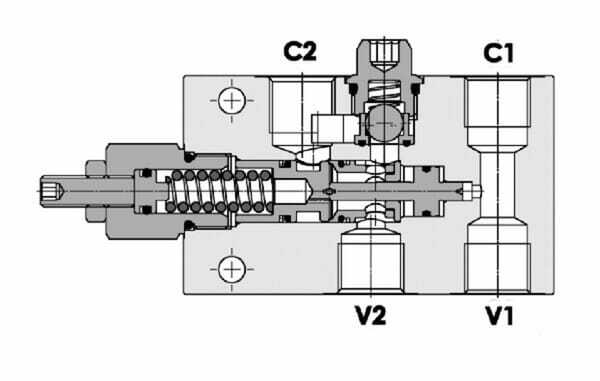 Pièces agricoles - Hydraulique - Valve de compensation simple