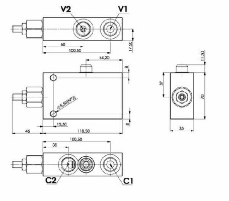 Pièces agricoles - Hydraulique - Valve de compensation simple
