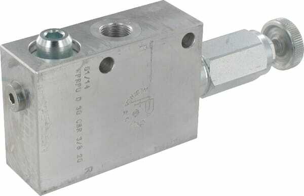 Pièces agricoles - Hydraulique - Soupape réduction 3/8 molette