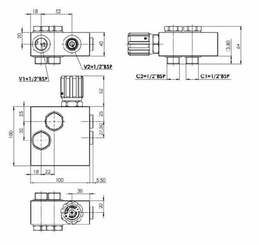 Pièces agricoles - Hydraulique - Régul. de débit 3 voies OMS
