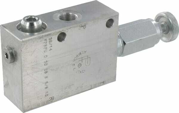 Pièces agricoles - Hydraulique - Soupape réduction 3/8 molette