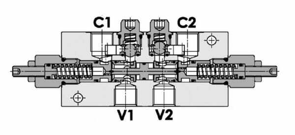 Pièces agricoles - Hydraulique - Valves d’équilibrage doubles 1/2"