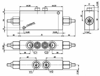 Pièces agricoles - Hydraulique - Valves d’équilibrage doubles 1/2"