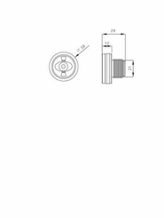 Pièces agricoles - Eclairage - Feu de gabarit LED, rond, 12/24V, blanche, à boulonner, Monopoint II by Aspöck
