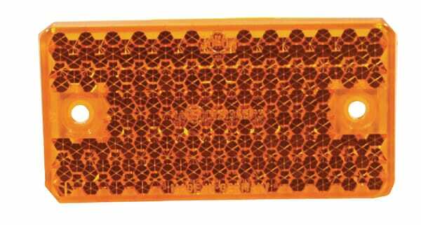 Pièces agricoles - Eclairage - Catadioptre rectangle orange 91x47mm autocollant