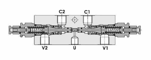 Pièces agricoles - Hydraulique - Valves d’équilibrage doubles 3/8"
