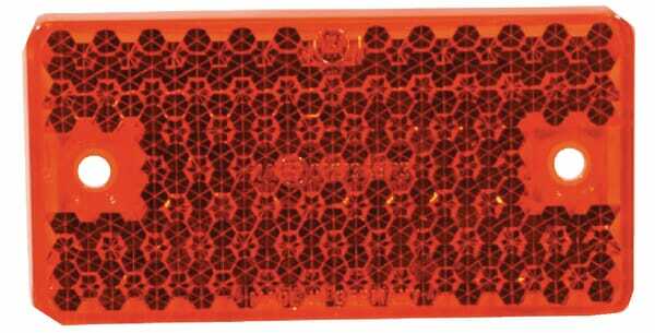 Pièces agricoles - Eclairage - Catadioptre rectangle rouge 91x47mm à visser