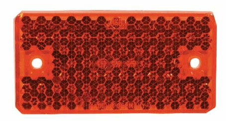 Pièces agricoles - Eclairage - Catadioptre rectangle rouge 91x47mm autocollant