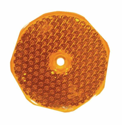 Pièces agricoles - Eclairage - Catadioptre rond orange Ø80mm à visser