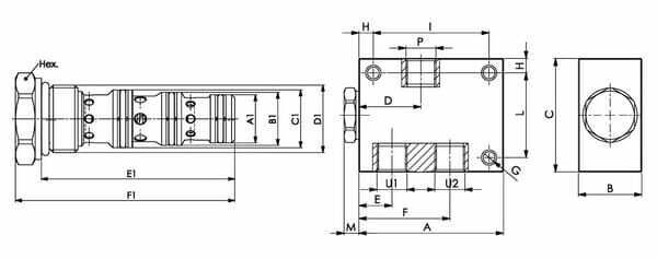 Pièces agricoles - Hydraulique - Distributeur 75-100l 1/2 ac.