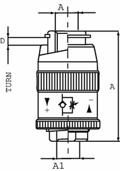 Pièces agricoles - Hydraulique - Reduct. de deb.regl. 1/2 BSP