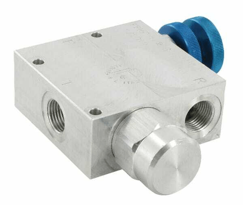 Pièces agricoles - Hydraulique - Vanne de régulation du débit 3 voies 1/2" 50-90 l/min