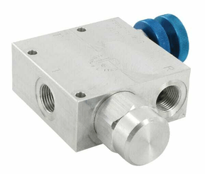 Pièces agricoles - Hydraulique - Vanne de régulation du débit 3 voies 1/2" 50-90 l/min