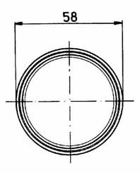 Pièces agricoles - Eclairage - Catadioptre rond blanc Ø58 mm autocollant