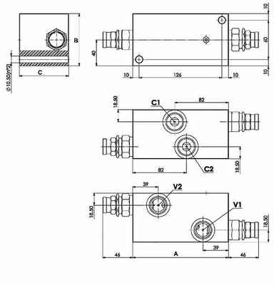 Pièces agricoles - Hydraulique - Valves d’équilibrage doubles 3/4"