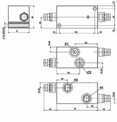 Pièces agricoles - Hydraulique - Valves d’équilibrage doubles 3/4"