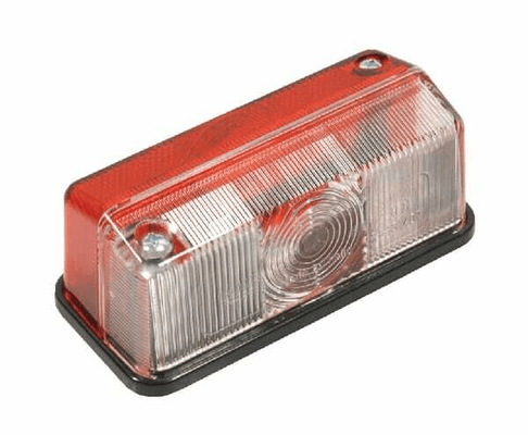 Pièces agricoles - Eclairage - Feu de position rectangulaire, 24V, rouge/blanc, à boulonner, Hella