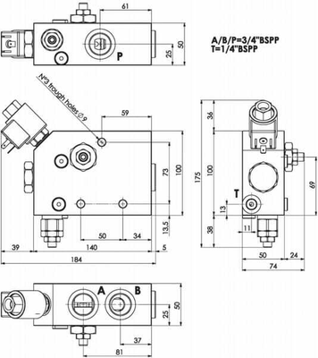 Pièces agricoles - Hydraulique - Valve marteau 3 voies+sécurité